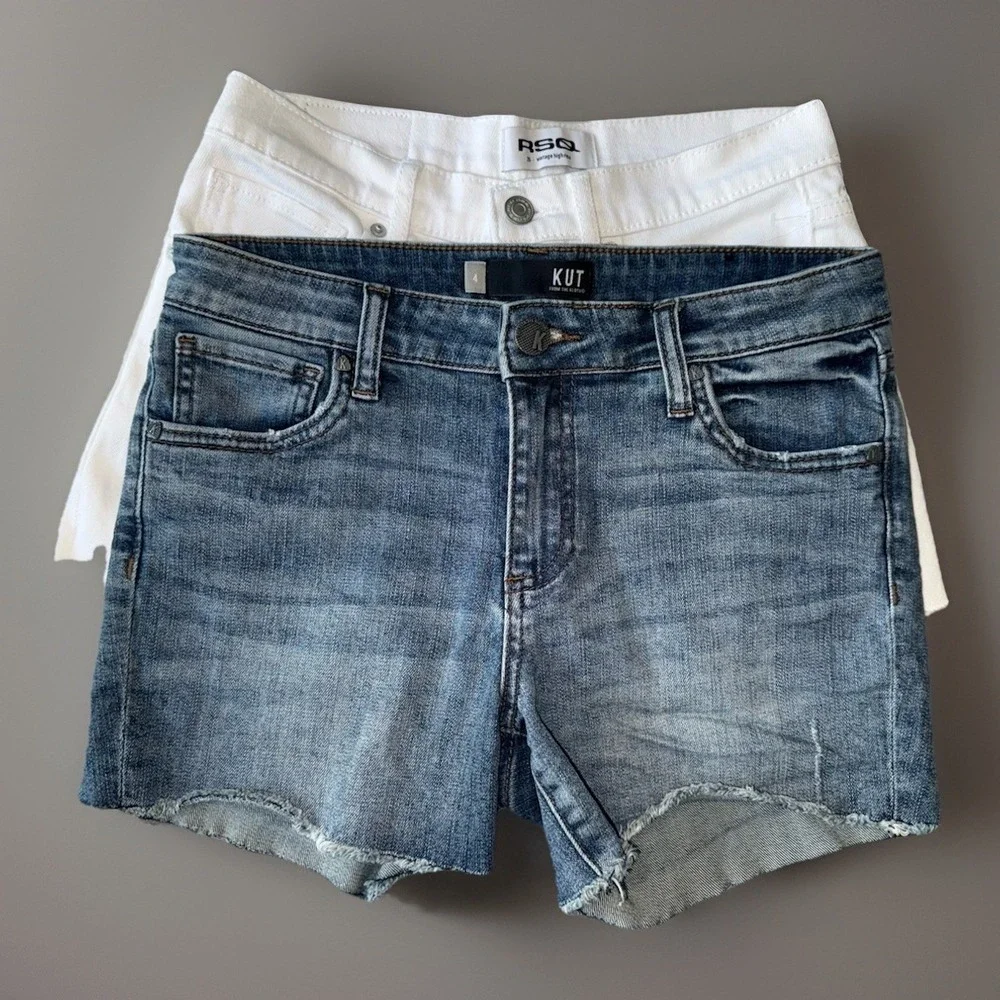 Women's Jean Shorts LOT OF 2 - KUT, RSQ - Size 4/26 - Picture 1 of 9